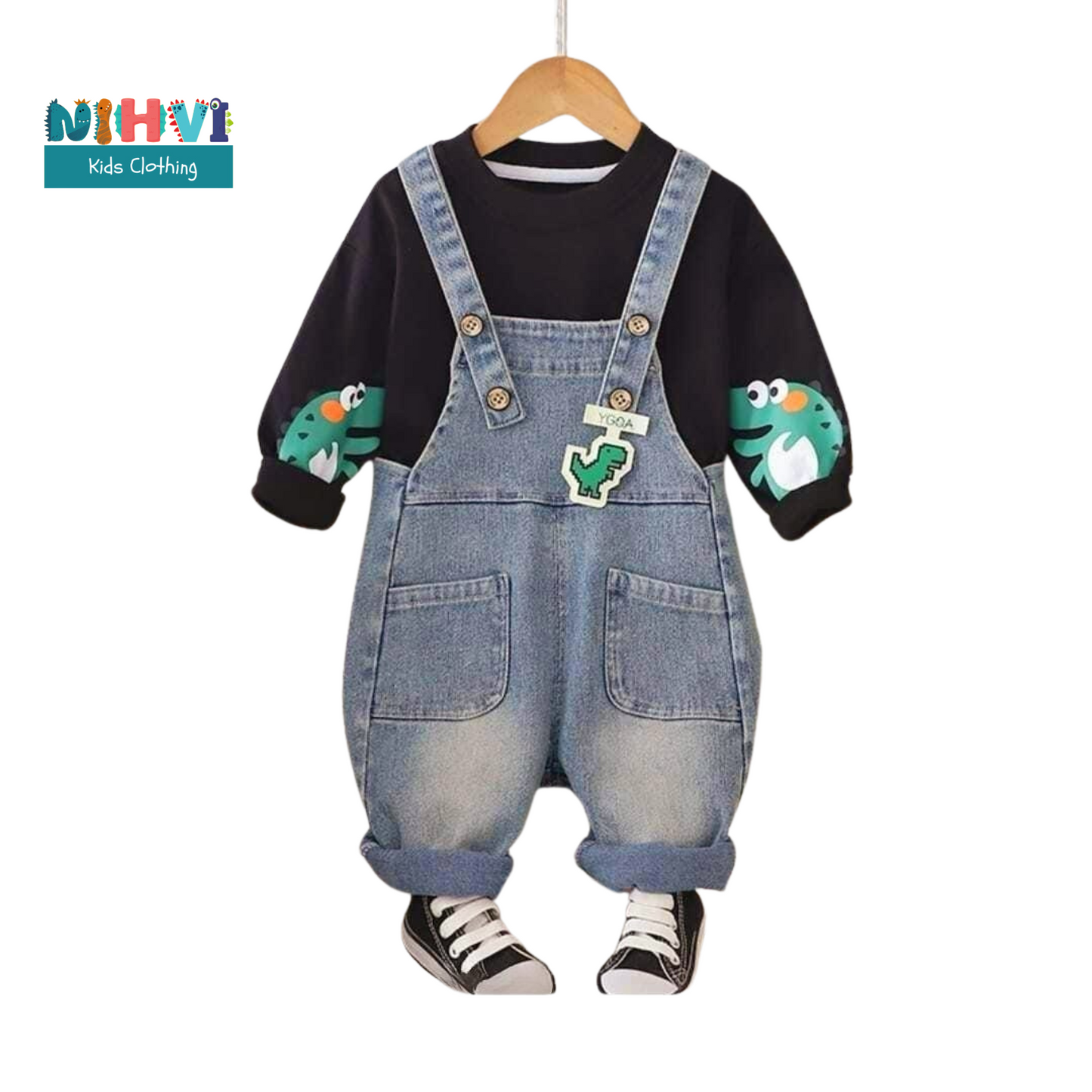 Black and blue Dungaree for Kids (2-6 years)