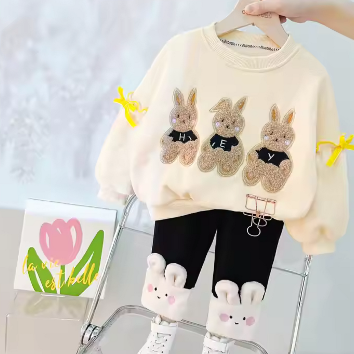 Adorable Kids' 2-Piece Bunny Outfit (2-7 years)